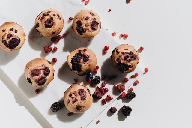 Photo by alleksana: https://www.pexels.com/photo/close-up-photo-of-delicious-muffins-4051588/